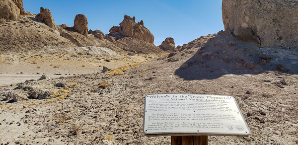 Trona Pinacles tuffa formations